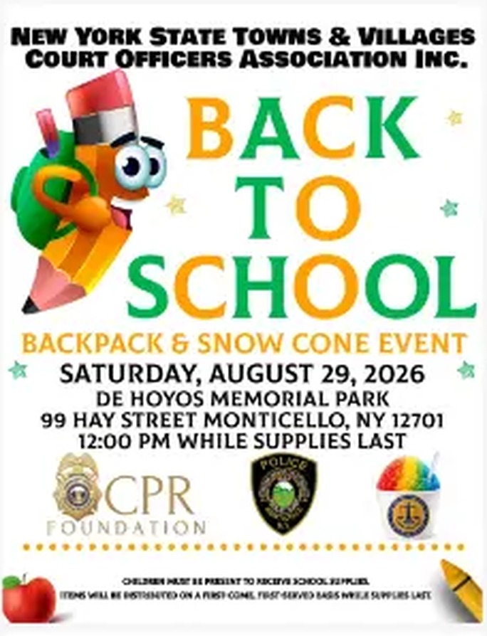 Back to School Backpack & Snow Cone Event event flyer